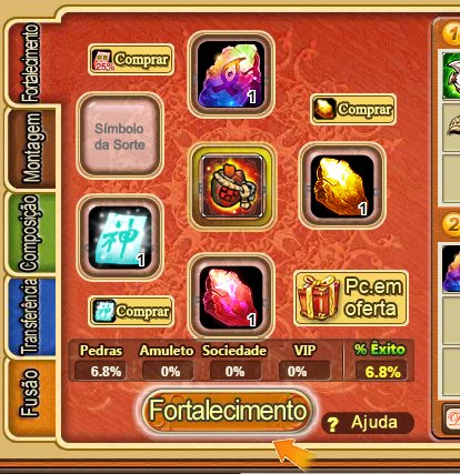 Tela de fortalecimento de equipamentos